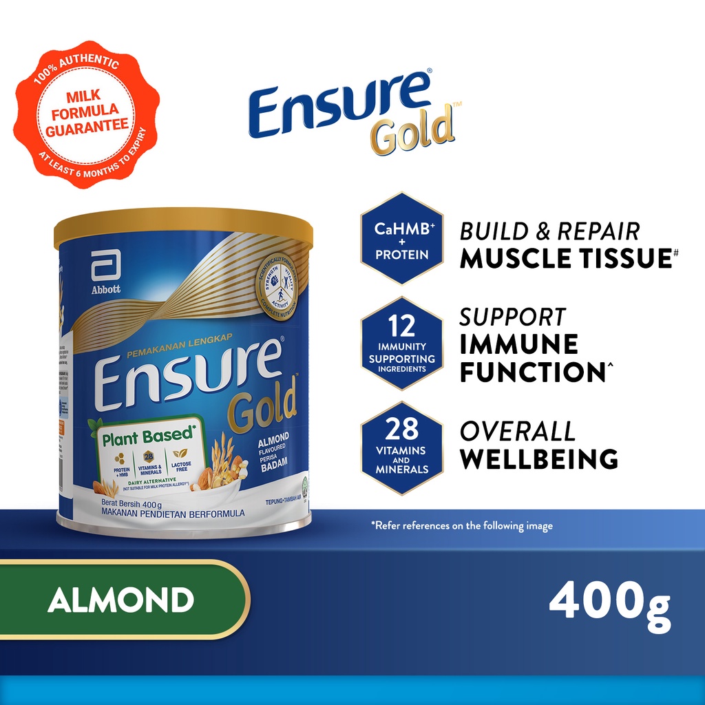 Ensure Gold Adult Complete Nutrition Tin Almond (400g) Shopee Malaysia