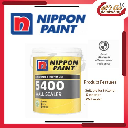 Nippon Paint 5l 5400 Wall Sealer Water Based ( Exterior & Interior 