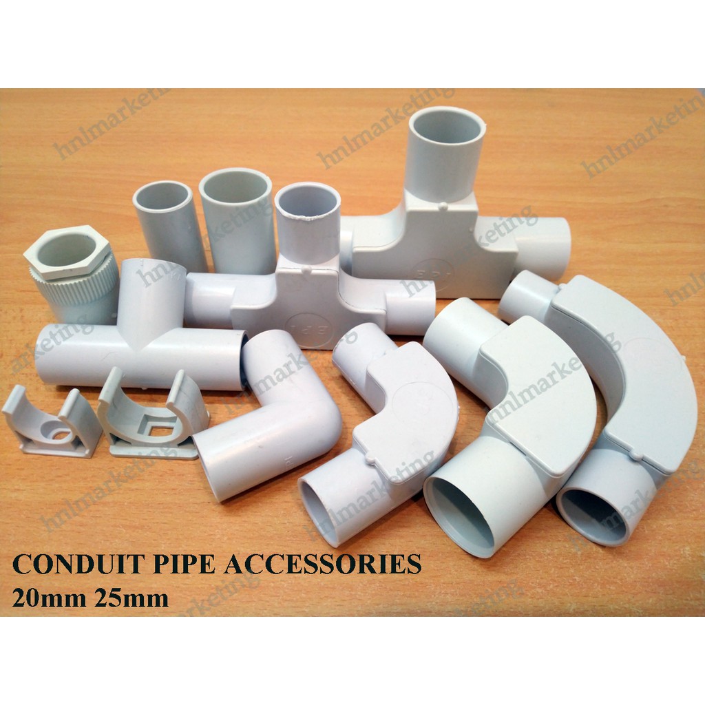 PVC 20MM ELBOW TEE WIRING U CLIP CONDUIT PIPE ADAPTOR ACCESSORIES ...