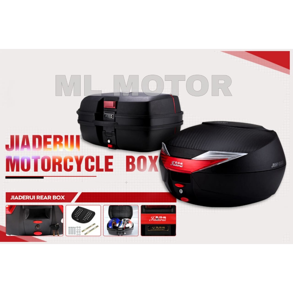 JDR Jiaderui Motorcycle Rear Top Storage Box 29L 32L 45L Fit Helmet ...