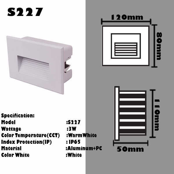 YET S227 STEP LIGHT 3W 3000K WARM WHITE | Shopee Malaysia