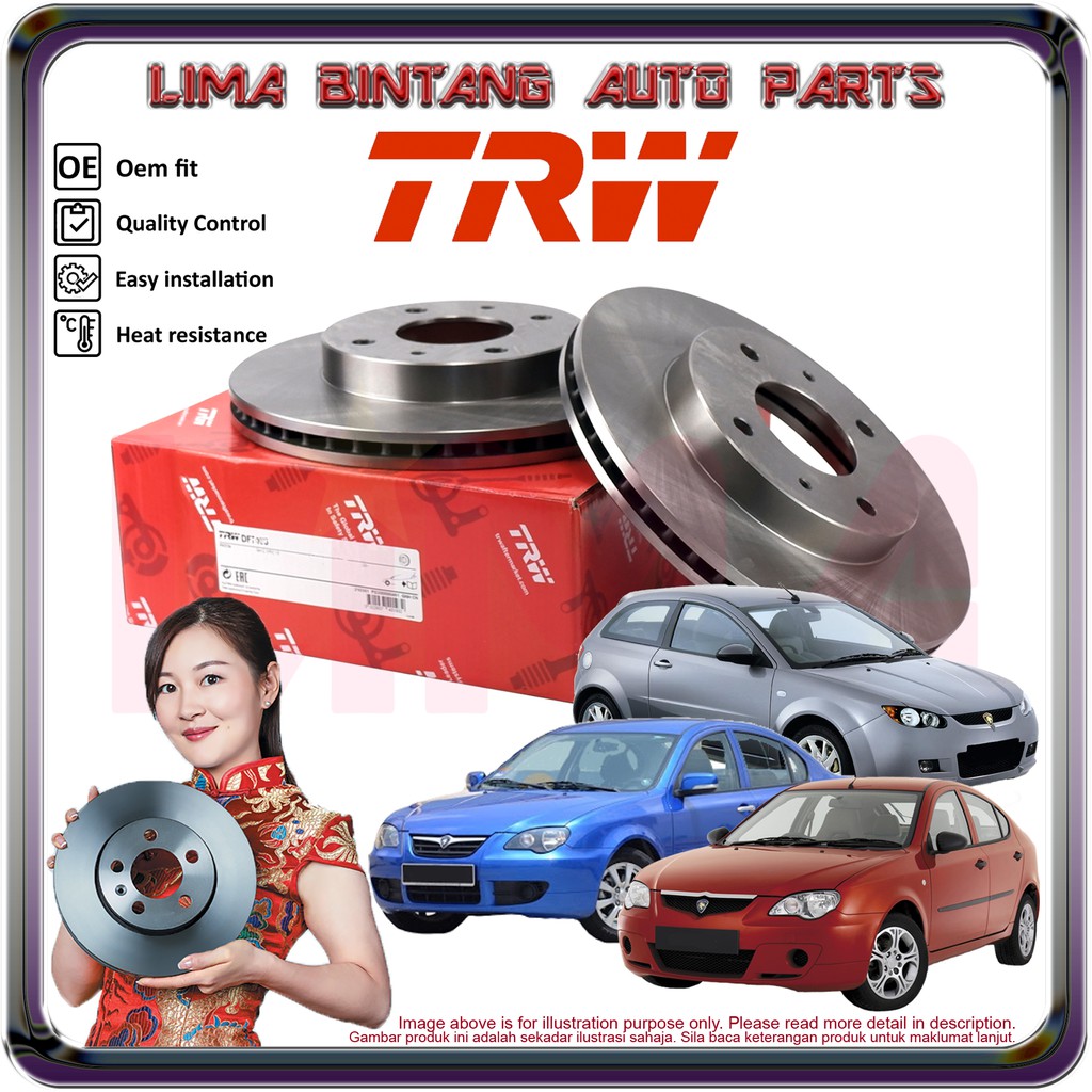 Proton Gen2 , Persona Old , Satria Neo Front / Rear Brake Disc Rotor ...