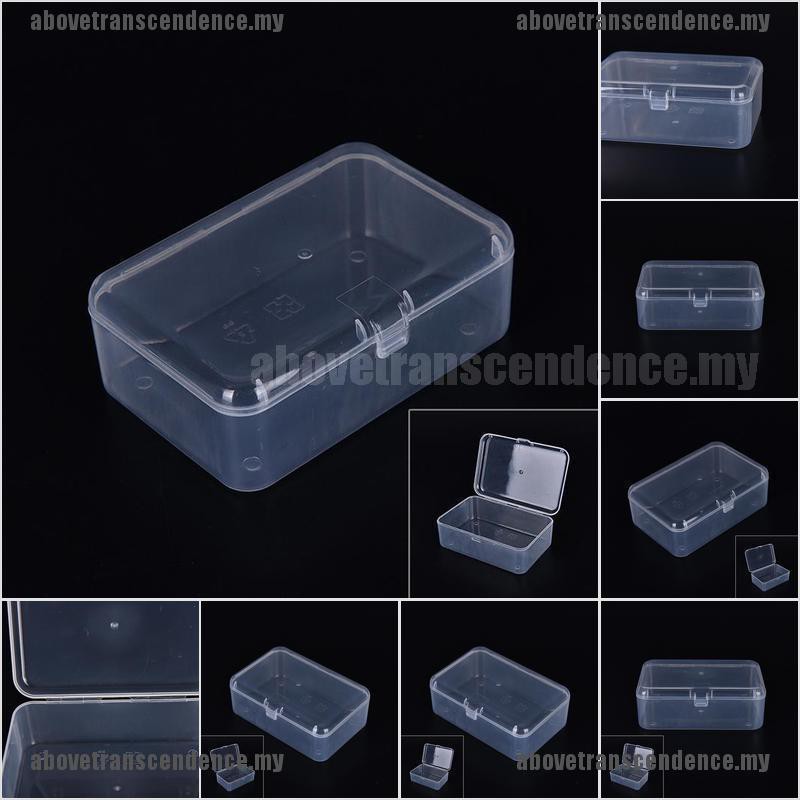 Small Transparent Plastic Storage Box Clear Square Multipurpose