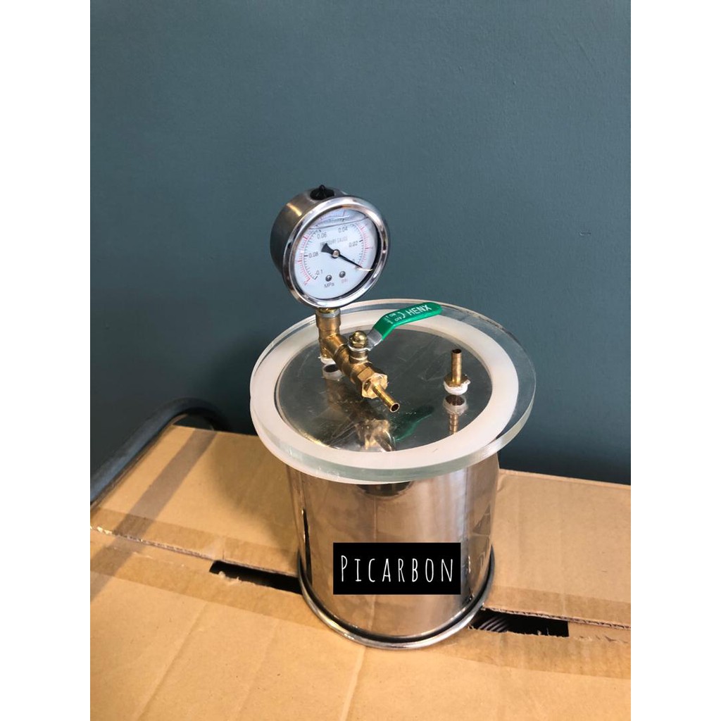 Vacuum Resin Trap Catch Pot Stainless Steel 3 Liter untuk teknik vacuum