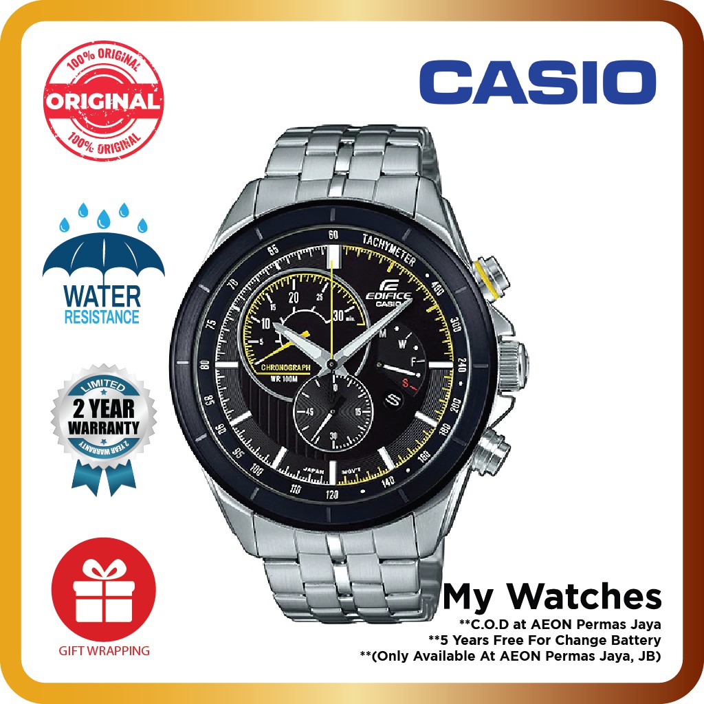 2 YEARS WARRANTY 100 ORIGINAL Official Warranty CASIO Edifice EFR 561DB 1A Men Luxury Watch Jam Tangan Lelaki Casio Shopee Malaysia