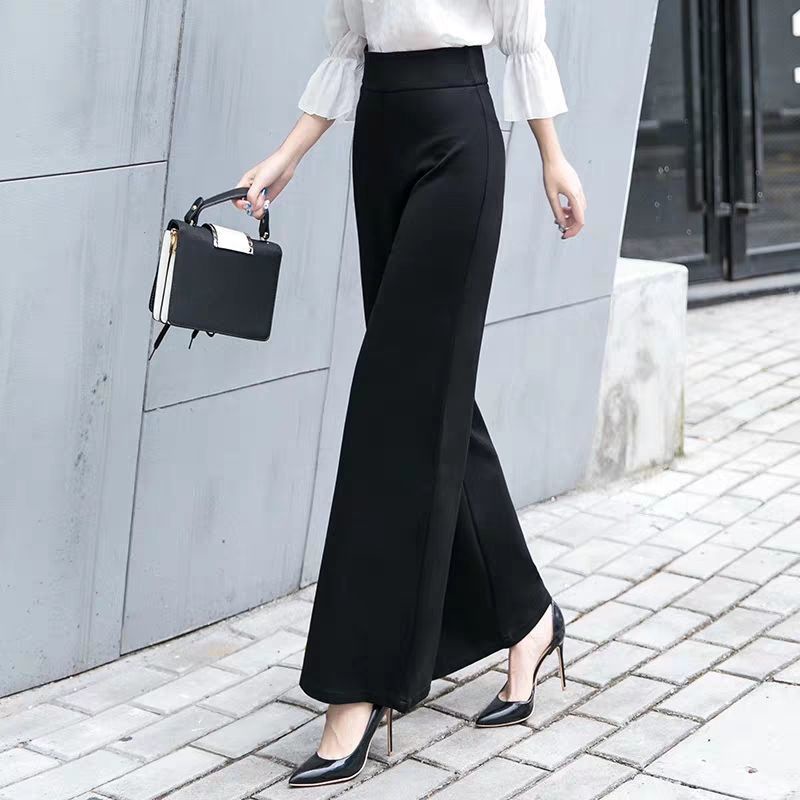 Women High Waist Wide Leg Pants Plus Size Casual Straight Leg