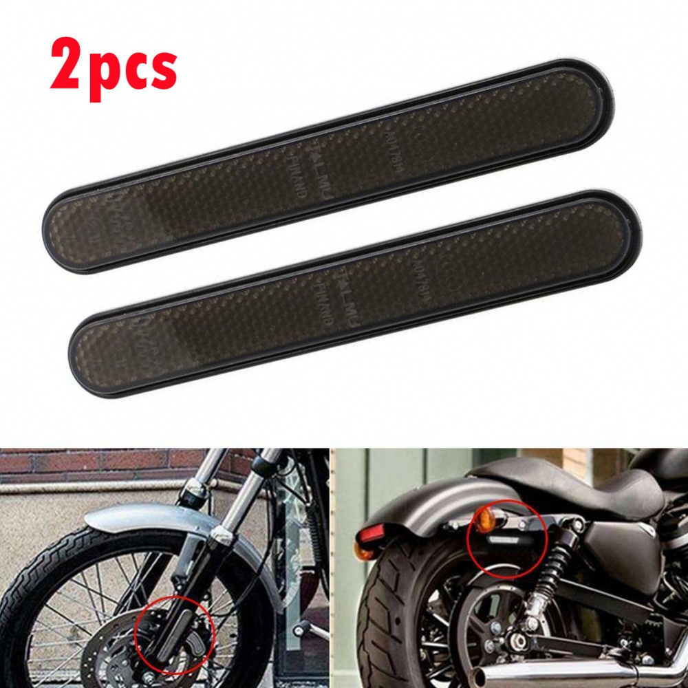 Smoke Hard Saddle Bag Latch Insert Reflector Cover Universal For Harley