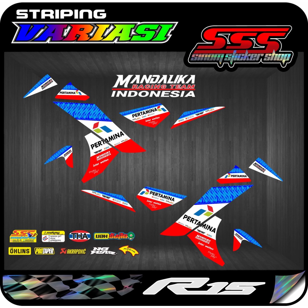 Yamaha R15 V2 Mandalika Striping Sticker Decal | Shopee Malaysia