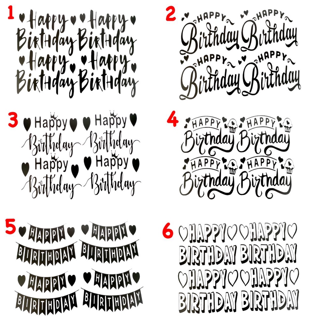 Sticker Happy Birthday For Bobo Or Foil 10 Inch Shopee Malaysia 3937