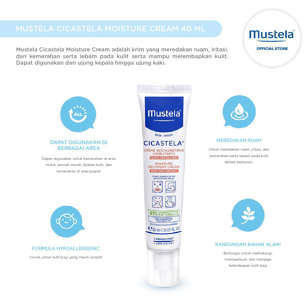Mustela Cicastela Moisture Cream 3ml | Shopee Malaysia