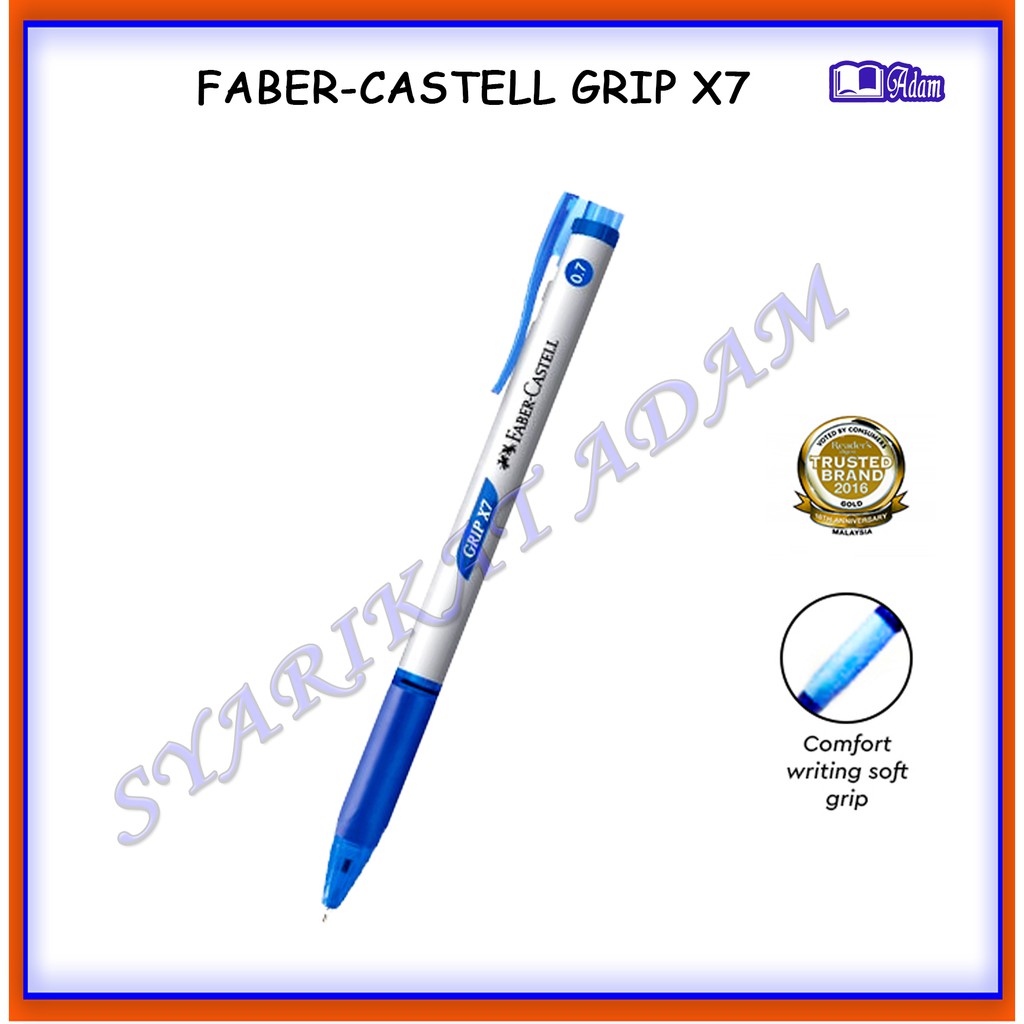 [ADM] FABERCASTELL GRIP X7 BALL PEN BLUE 0.7 Shopee Malaysia