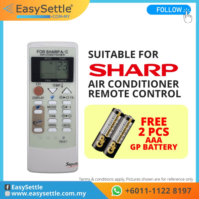 (FAST DELIVERY)(FREE GP BATTERY) SHARP AIRCOND REMOTE CONTROL