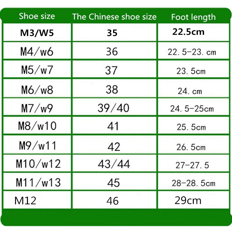 M4w6 size outlet in cm