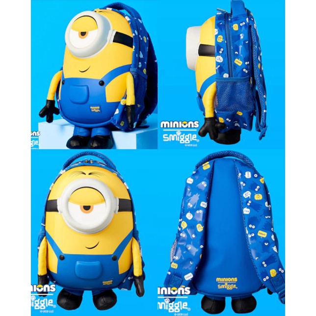 Mingxinjia Australian Smiggle Cartoon Minions Backpack Pencil Case