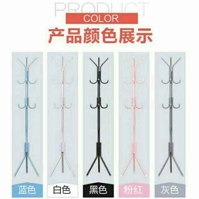 [READY STOCK] 12 Hook Hanging Pole Rack Clothes Hanger Coat stand ...
