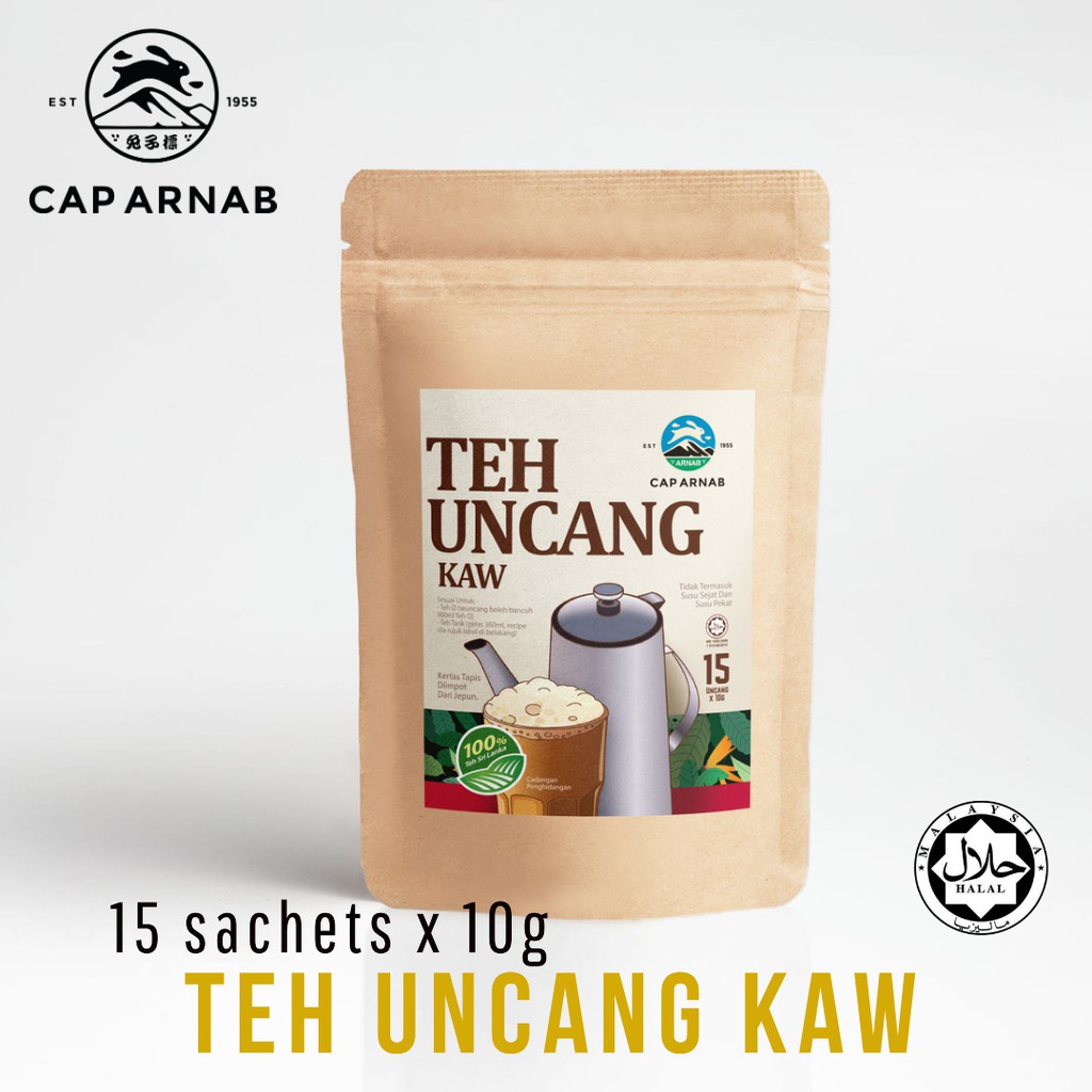 Cap Arnab Teh Uncang Kaw (15 x 10g) - PURE & RICH CEYLON TEA | Shopee ...