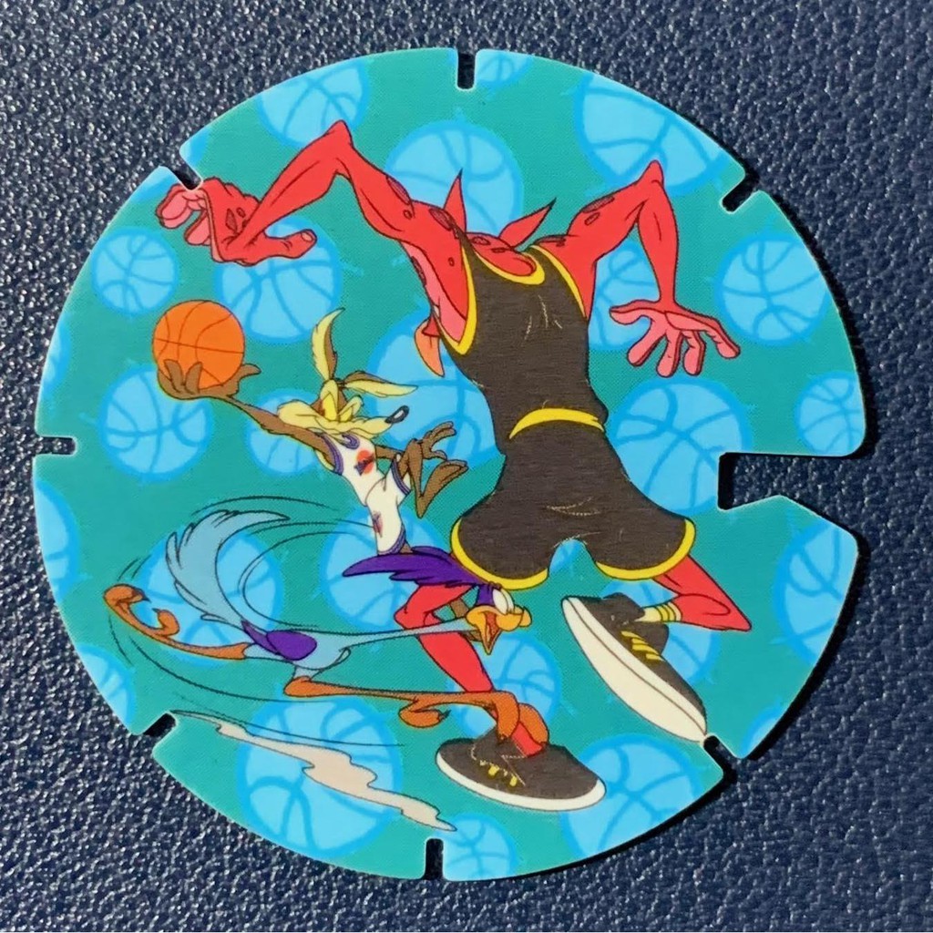 1996 Tazo x Space Jam Pog Card 33 - Wile E Coyote and Road Runner ...