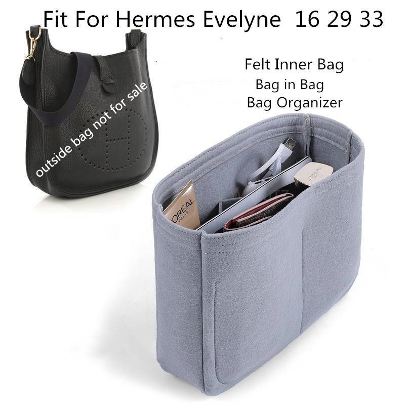 WALUTZ Ready Stock Bag Insert Organiser For her.mes Evelyne Bag in Bag Shaper Bag Liner Inner Bag Organizer Bag Insert Purse Organizer Makeup Bag Multi compartments Bag Shopee Malaysia