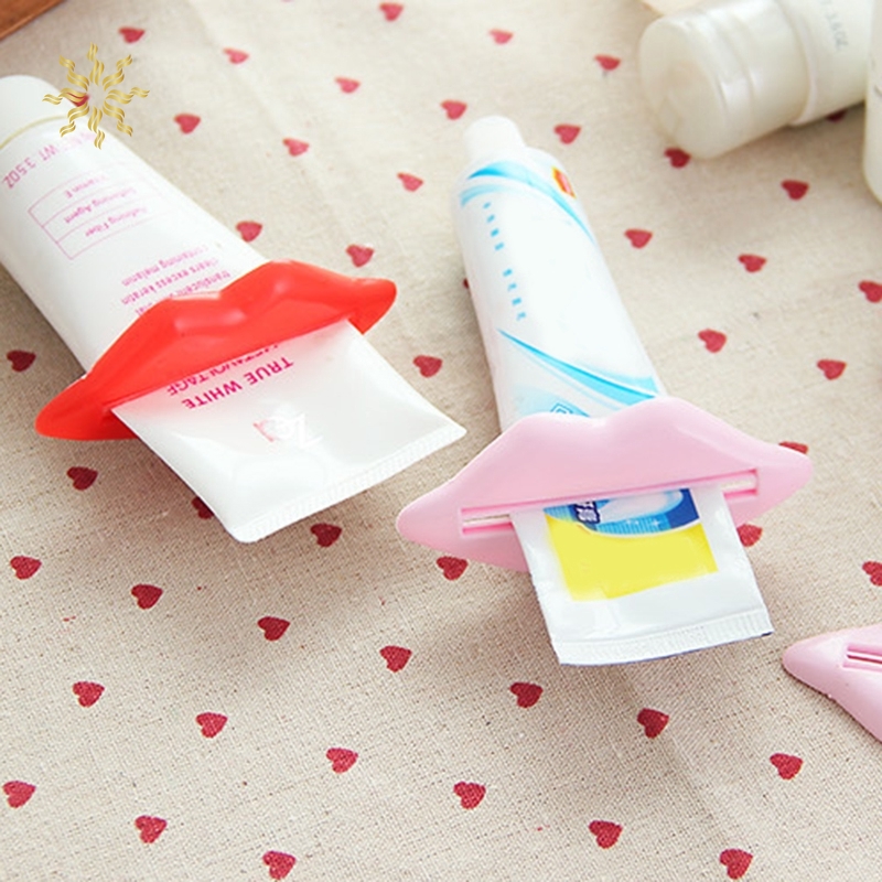 Toothpaste dispenser cartoon red lips lazy lips shape multipurpose ...