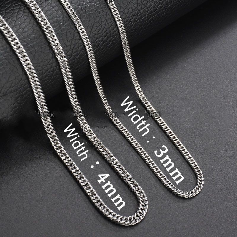 Stainless Steel Necklace Stainless Steel Chain / Rantai Leher Lelaki ...