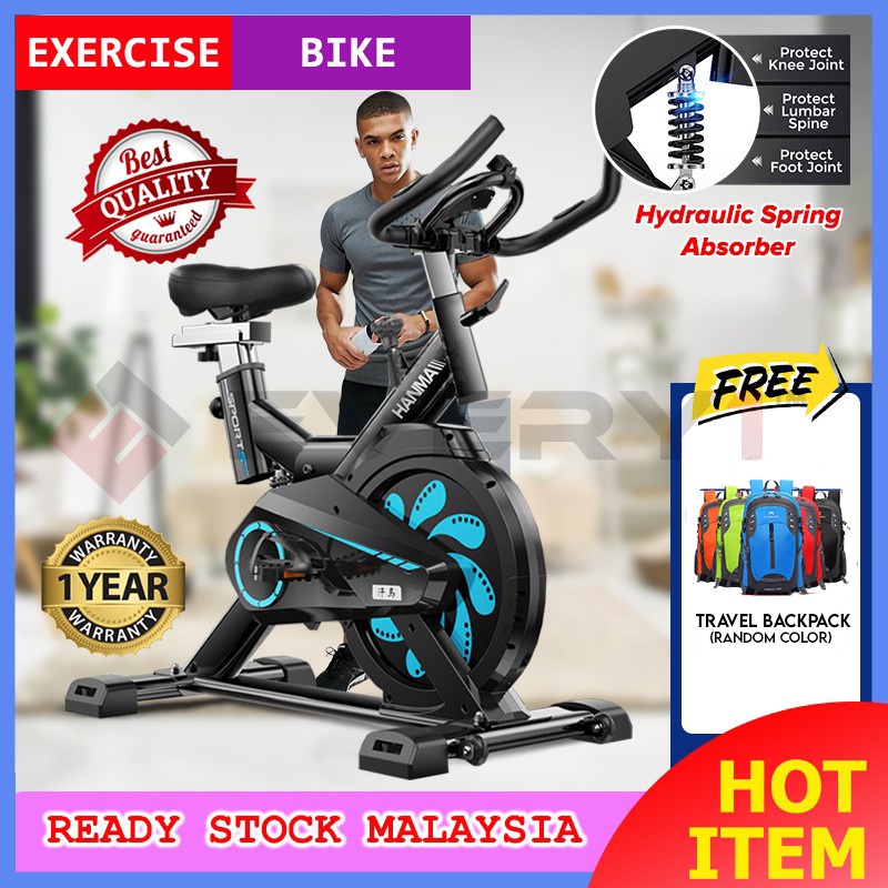 HANMA Black Flower Stainless Steel Dynamic Wheel Spring Exercise Bike For Indoor Cycle Trainer Gym Workout Fitness Shopee Malaysia