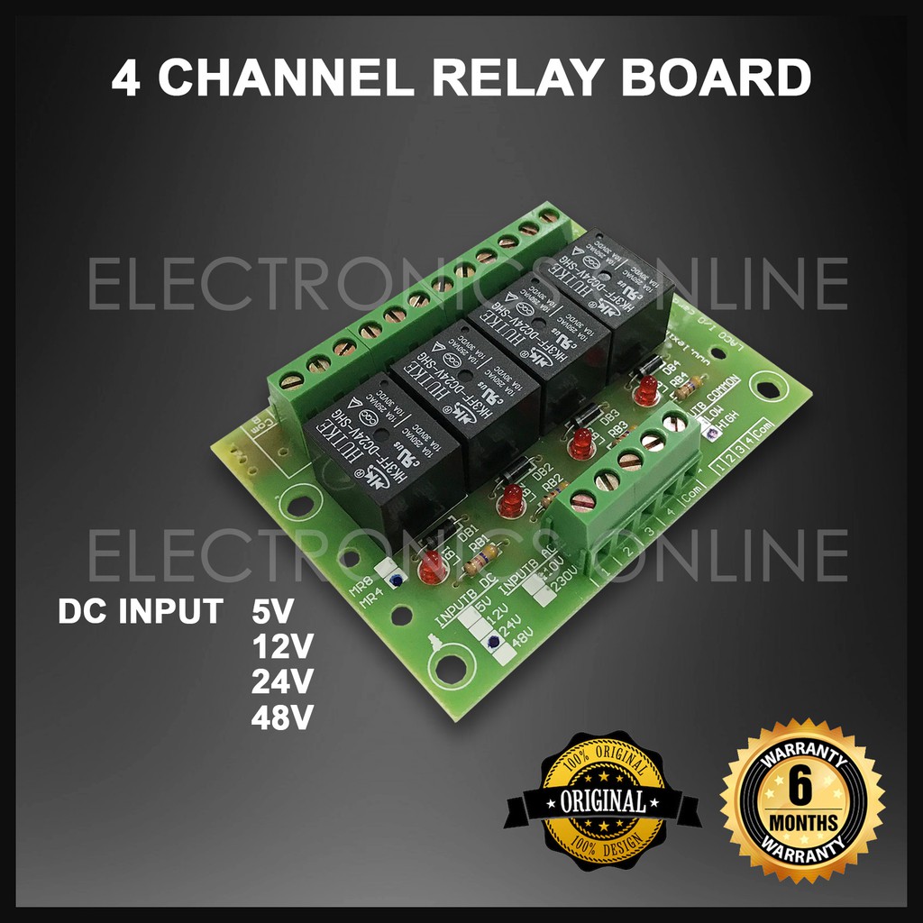 LACO 4 Channel Relay Board Automation Control Board High Power Relay