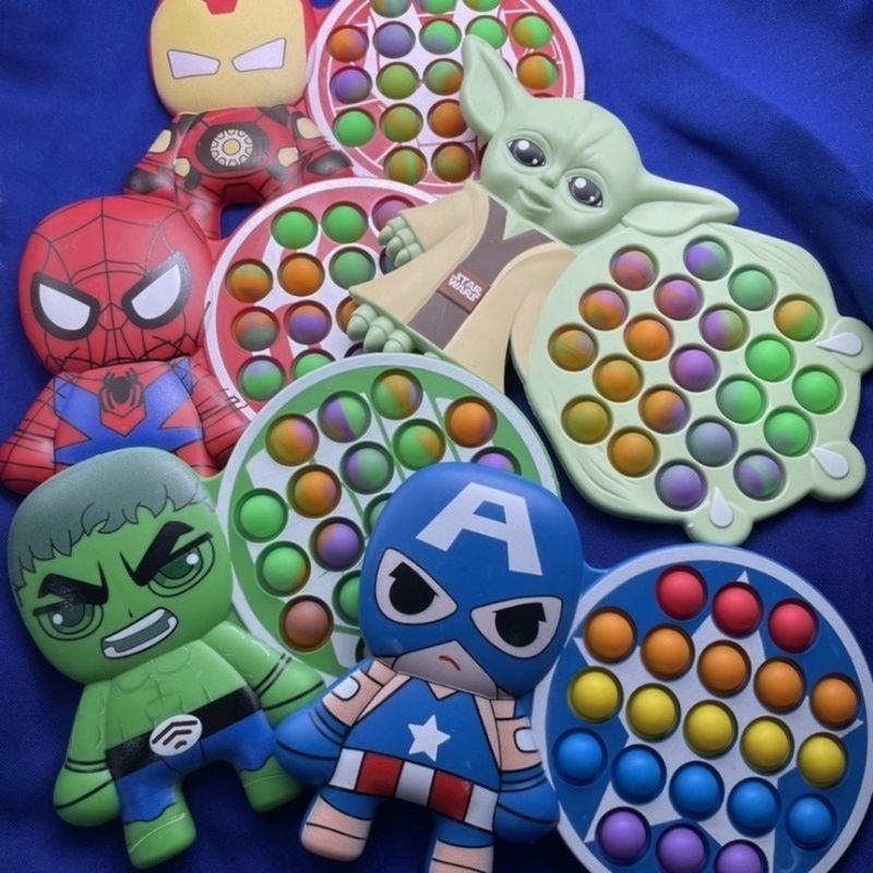 🇲🇾Ready Stocks Avengers Pop it sensory fidget toy For Kids Adult Marvel ...