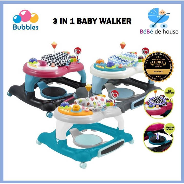 Bubbles 3 store in 1 walker