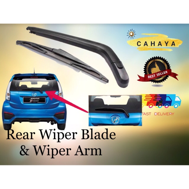 Rear Wiper Blade With Arm Myvi/Exora/Viva/Kelisa/Kenari/Kancil Shopee