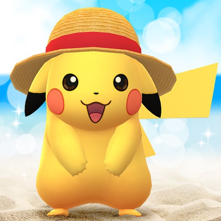 Pokemon GO [Trade] Straw Hat Pikachu Limited Event Pokemon Shopee