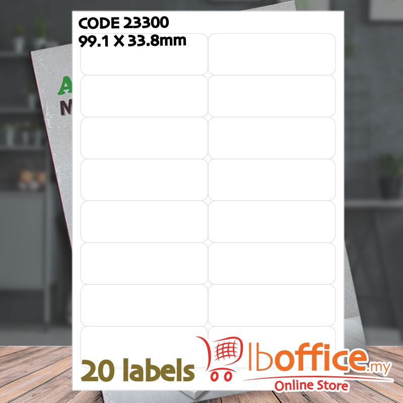 Laser Label - ABBA 23300 - 100sheets | Shopee Malaysia