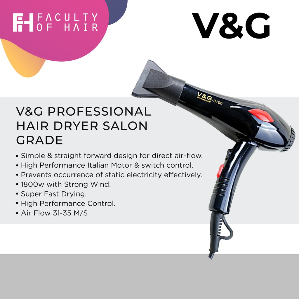 FACULTYOFHAIR Professional Salon Hair Dryer Extra Watt | Shopee Malaysia