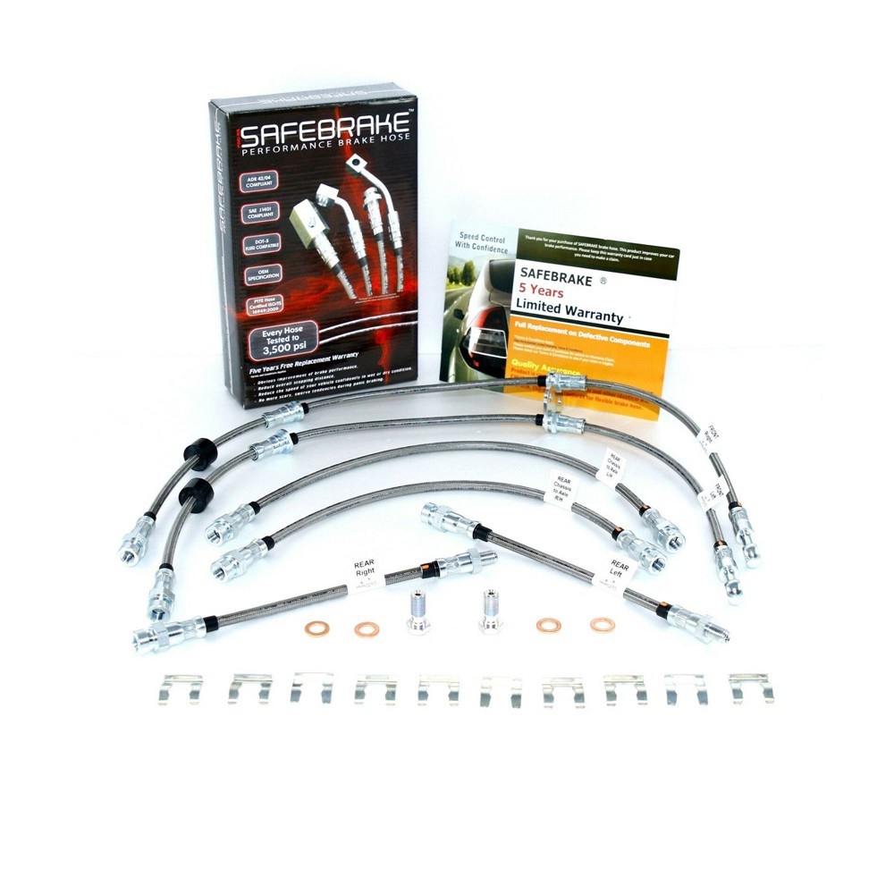 thumbnail image 2 of Tora Extended Rear Brake Hose Lines For Nissan Navara D40 (2005-2015) – 2pc Kit – Braided 2 of 4
