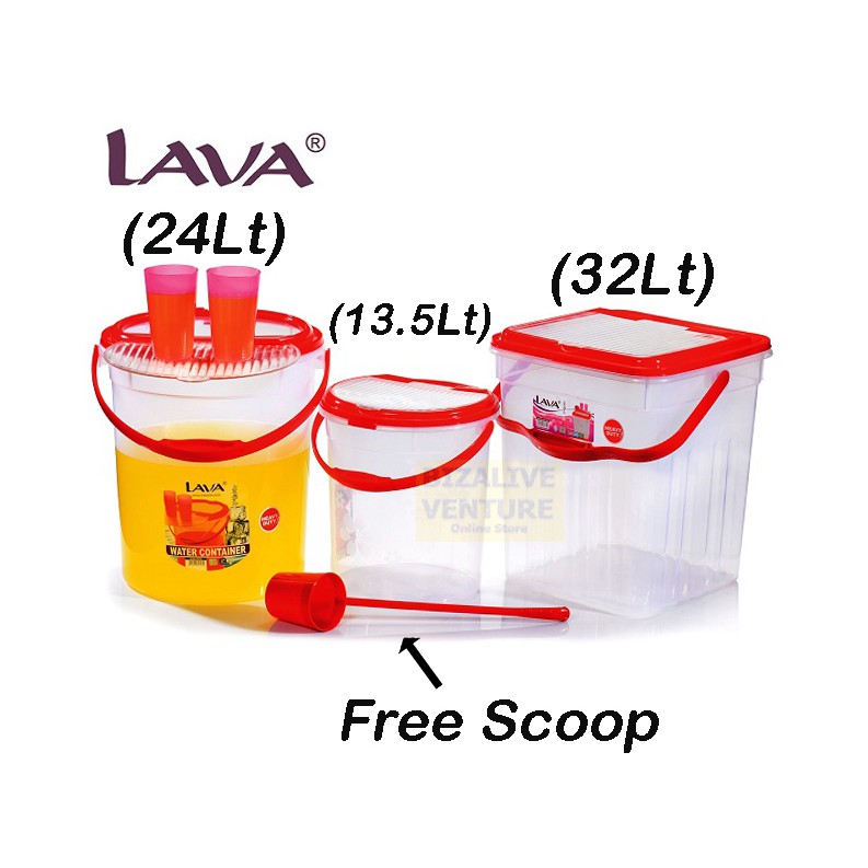 Lava Juice Container With Plastic Scoop Water Dispenser Water Container Balang Air Pasar 8910