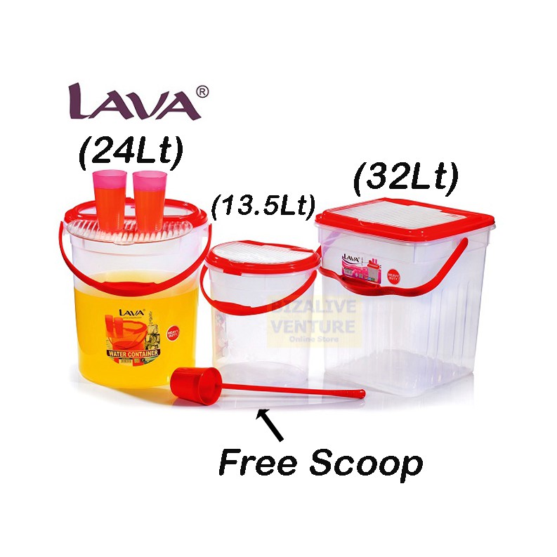 LAVA Juice Container with Plastic Scoop Water Dispenser Water