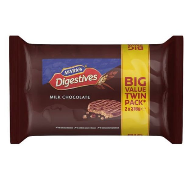 McVities Digestives Milk Chocolate (Twin Pack) 2x316g Shopee Malaysia
