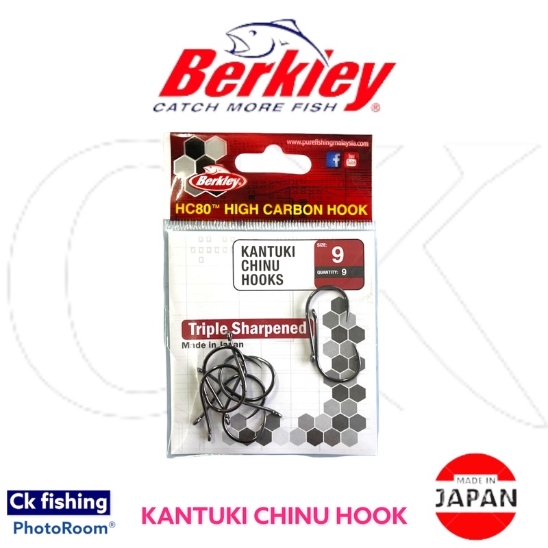 Berkley Kantuki Chinu Hook Model Bhc Japan Fishing Hook Mata Kail Pancing High Carbon