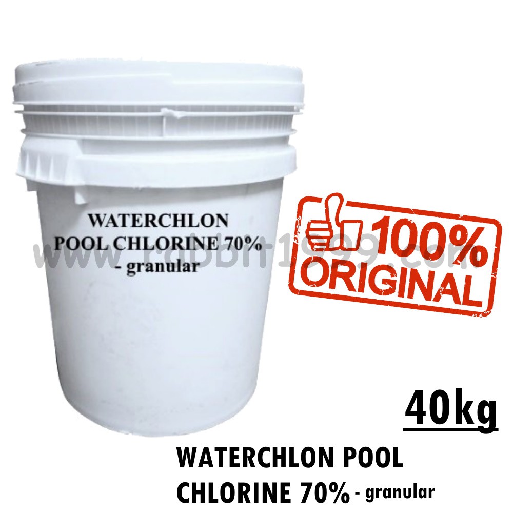 WATERCHLON POOL CHLORINE 70% - granular - 40kg - chlorine powder ...