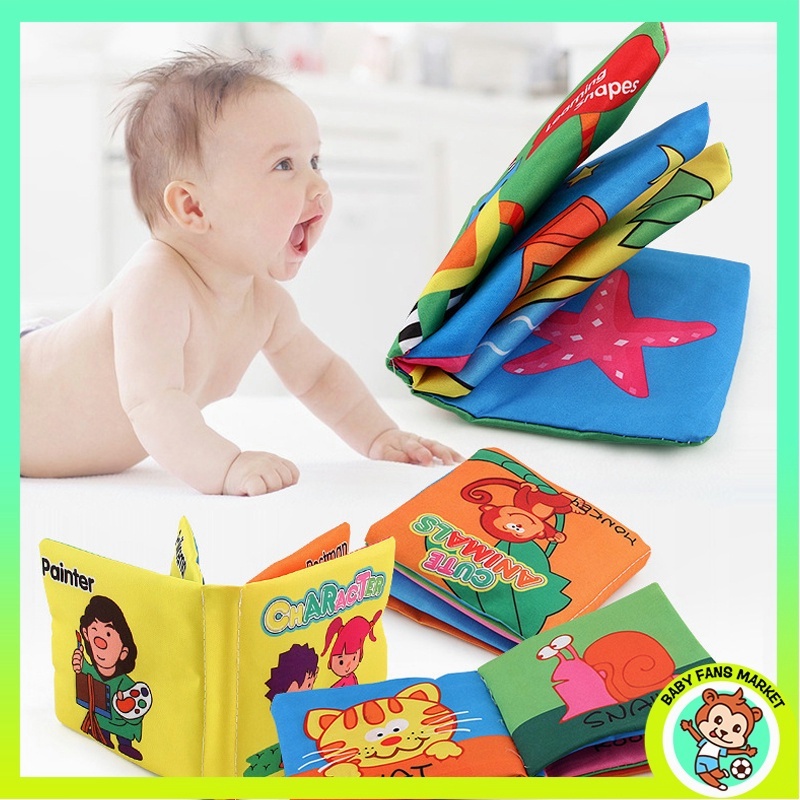 Ready Stock Newborn Buku Bayi Kids Soft Cloth Baby Book Educational ...