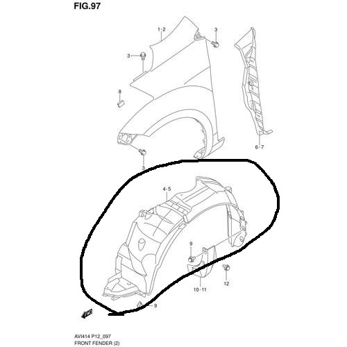 Suzuki ertiga fender liner Original sgp Shopee Malaysia