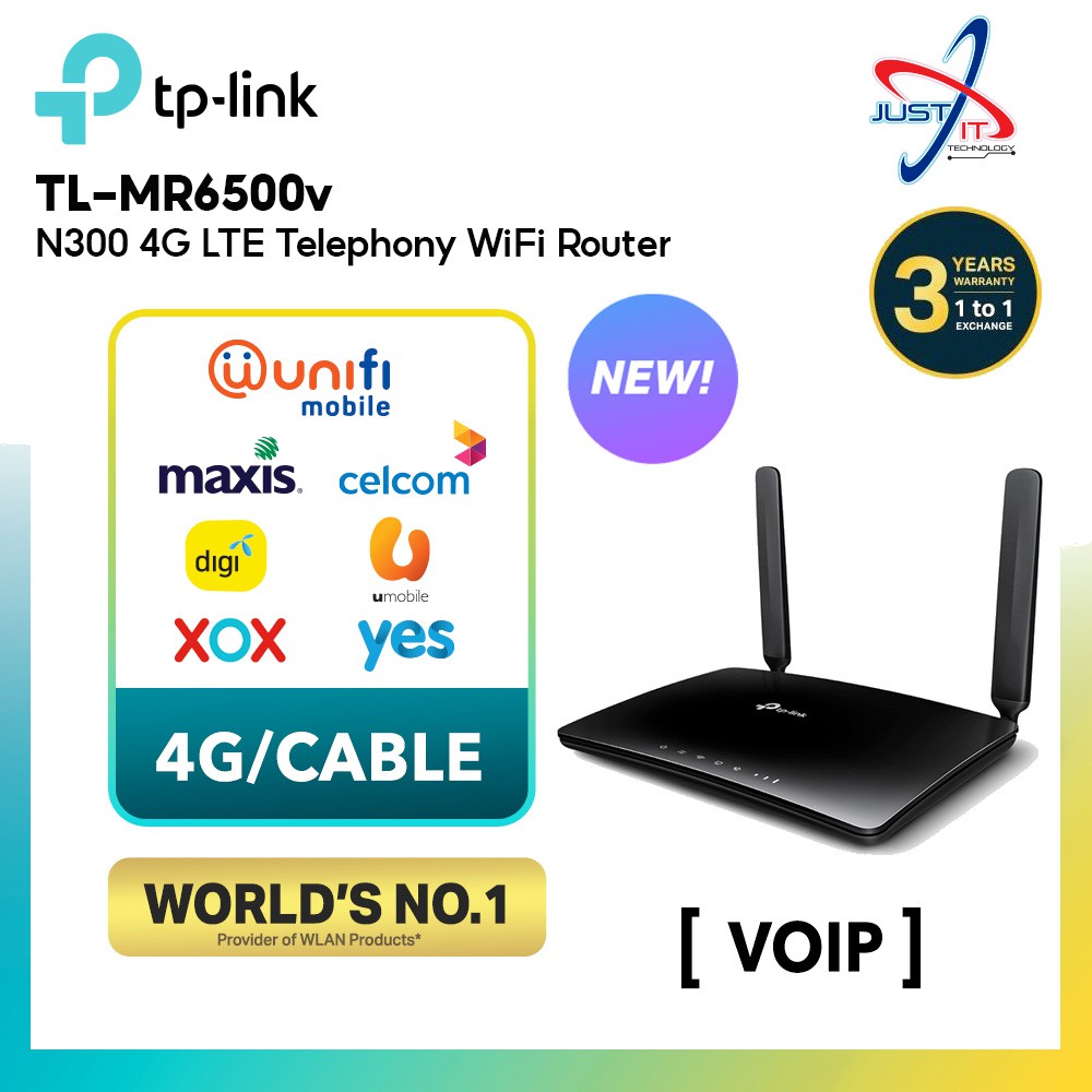 TP-LINK TL-MR6500V N300 4G LTE Telephony WIFI Router | Shopee Malaysia