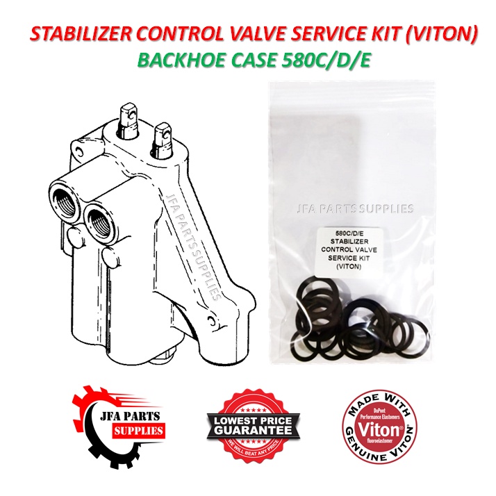 Backhoe Case 580 Cde Stabilizer Control Valve Service Kit Viton