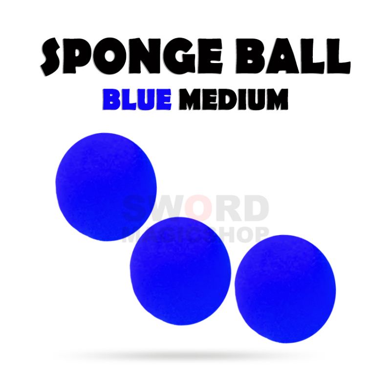 Sponge Ball Blue Medium Magic Tool - Sponge Ball biru - Round Sponge ...