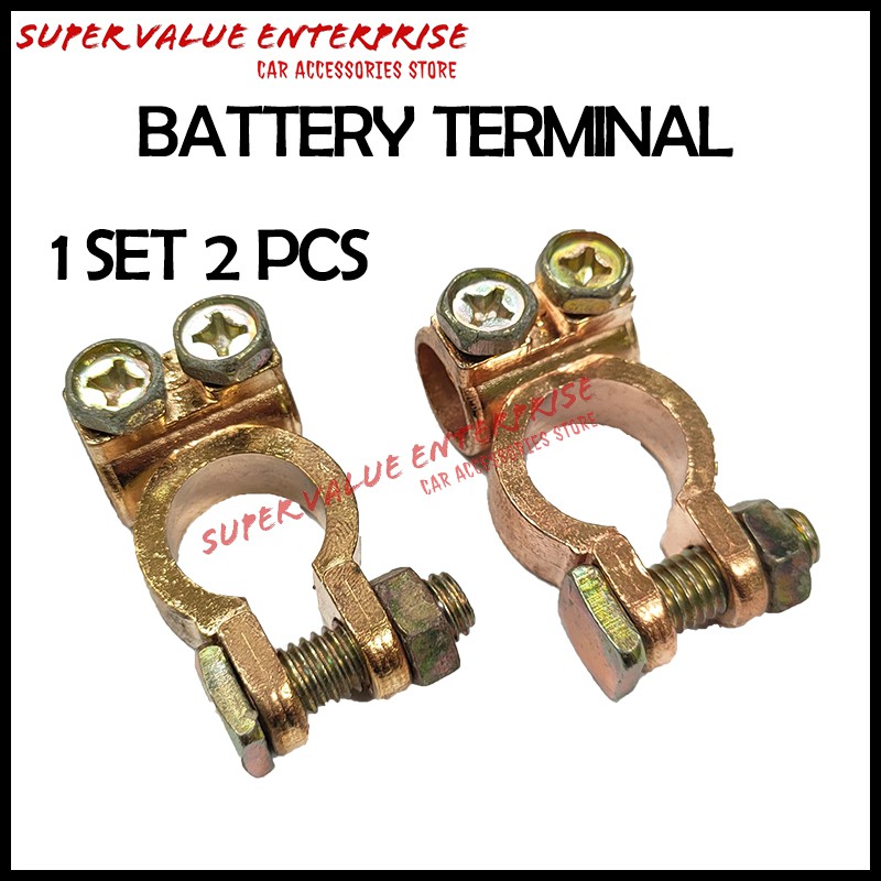 1 Pair Car Vehicle Copper Battery Terminal Bateri CAR Terminal Battery