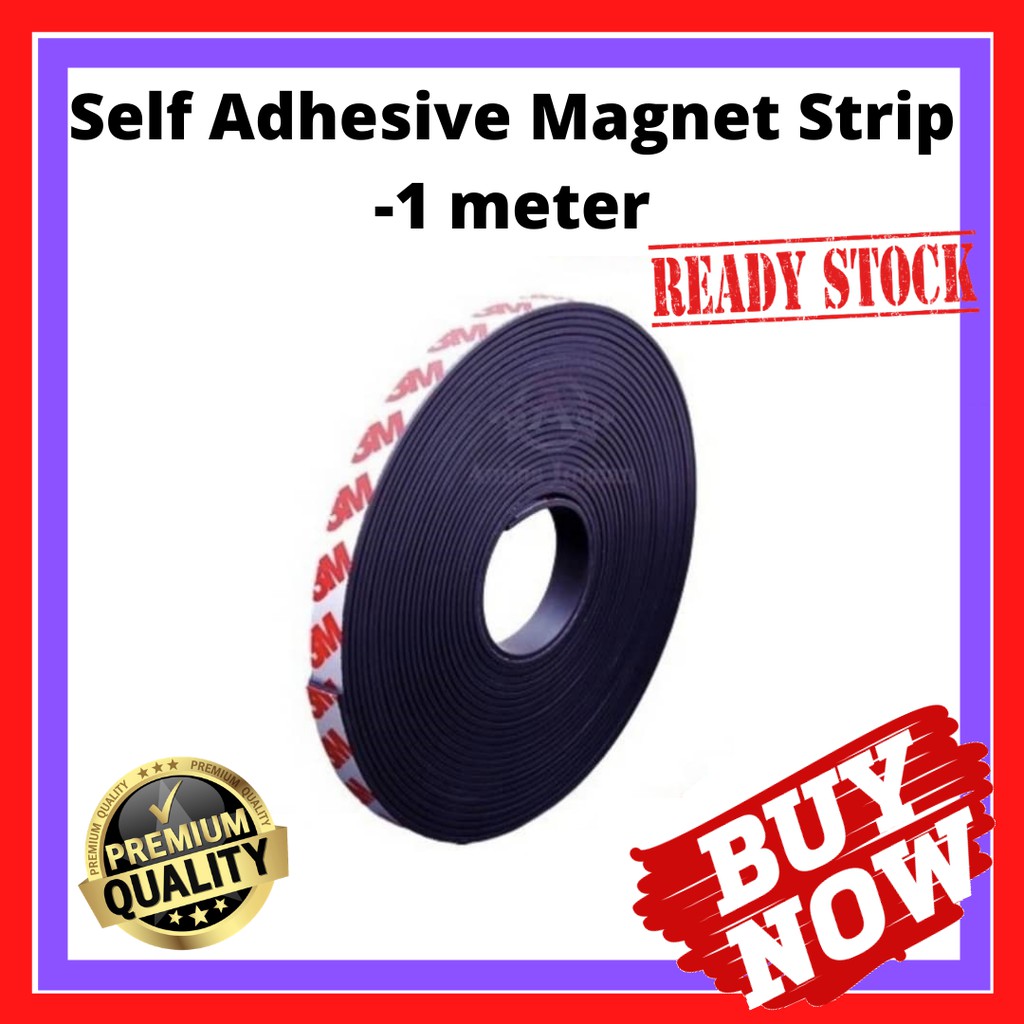 Self Adhesive Flexible Magnet / Magnetic Bar Strip Tape Roll With 3M ...