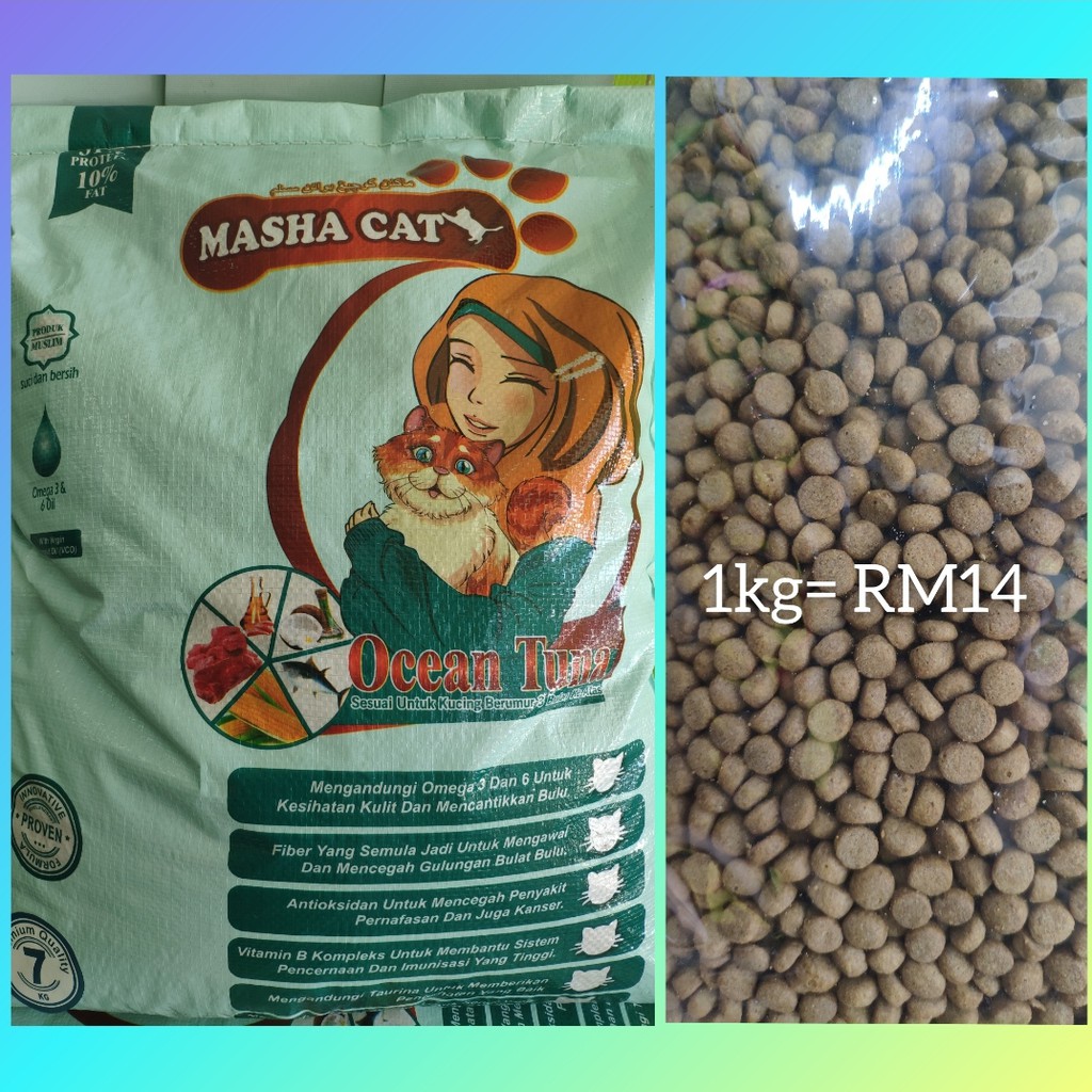 Makanan Kucing New Premium Masha Cat repack 1kg Shopee Malaysia