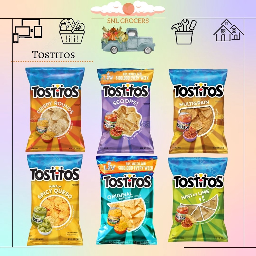 [USA] Tostitos Tortilla Chips (Original / Hint of Lime / Scoops
