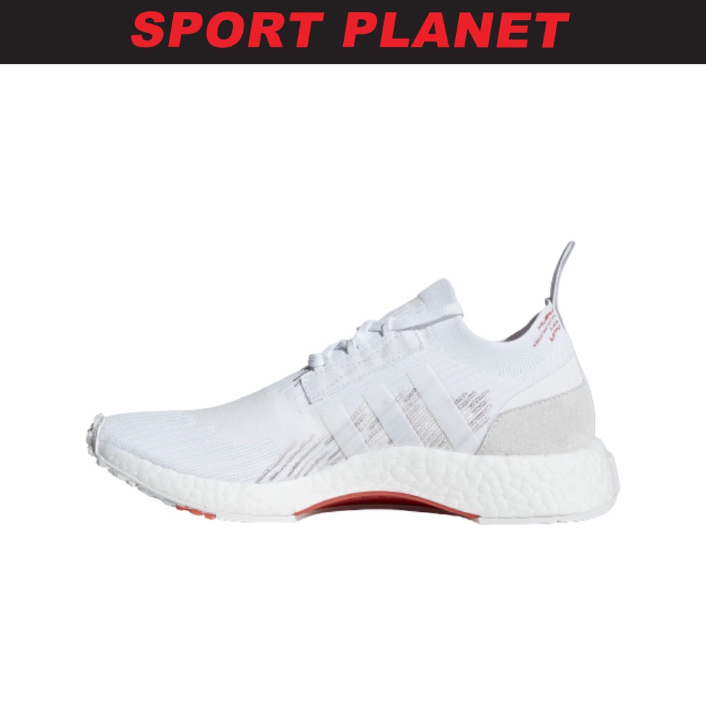 Originals womens nmd racer primeknit trainers footwear white/footwear white/trace scarlet best sale