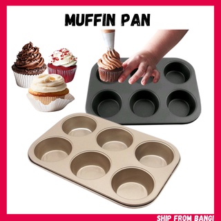 Chefmade,, 6 Cups Non-stick Muffin Pan, Jumbo Pan, Cupcake Pan