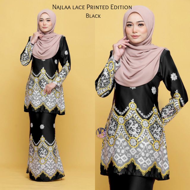 NAJLAA LACE PRINTED LIMITED EDITION | Shopee Malaysia